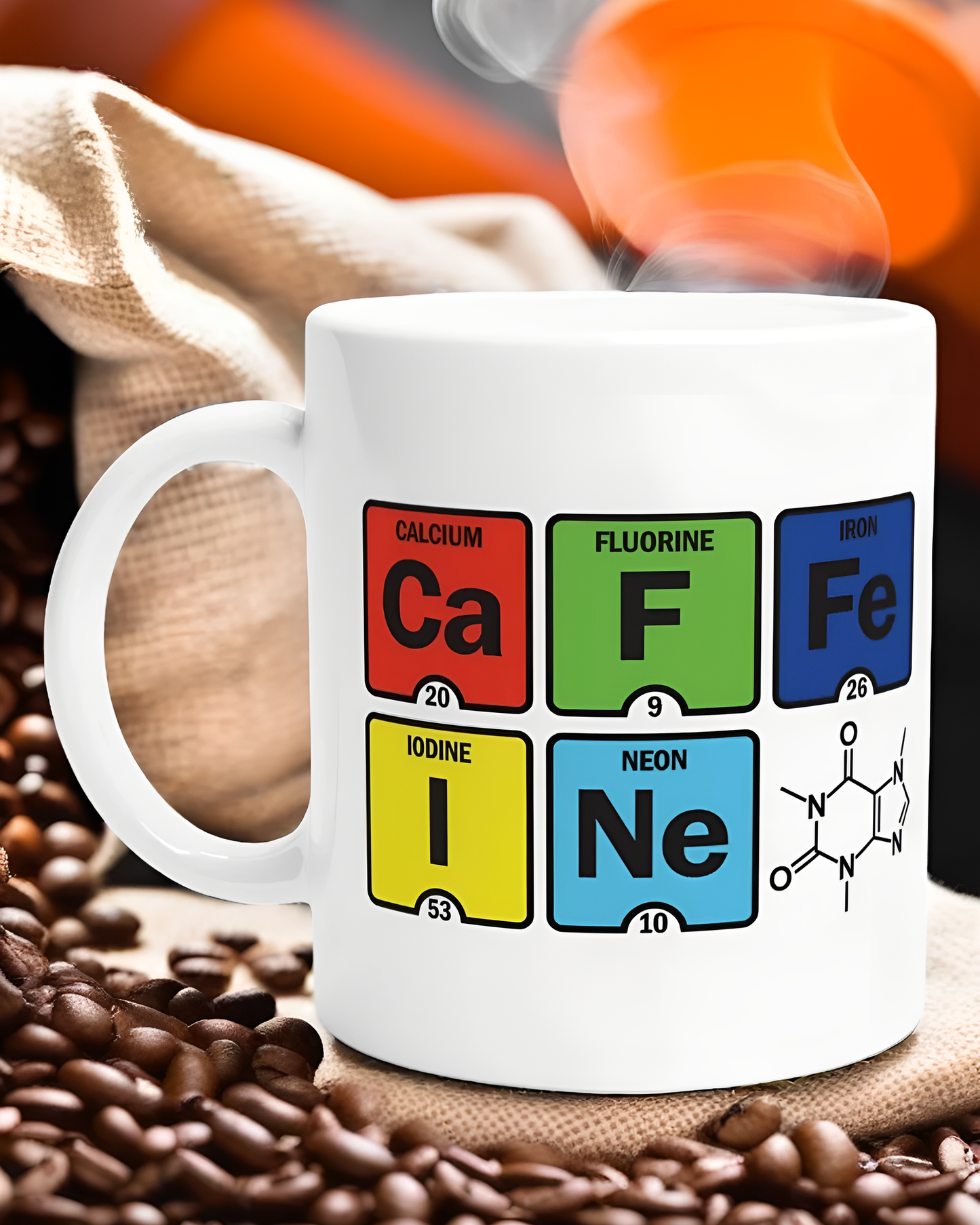 Caffeine Periodic Table Science Mug