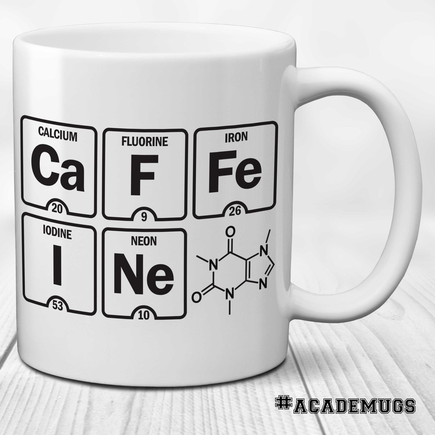 Caffeine Periodic Table Science Mug