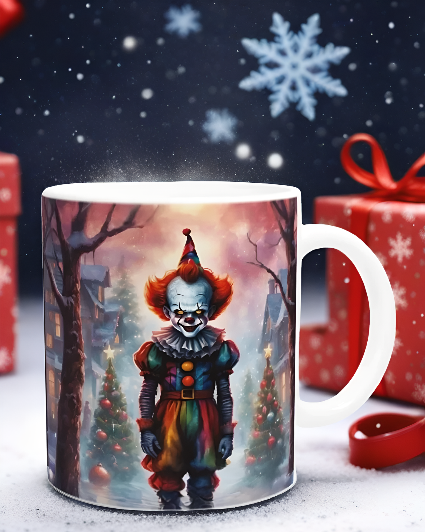 Spooky Christmas Clown Coffee Mug