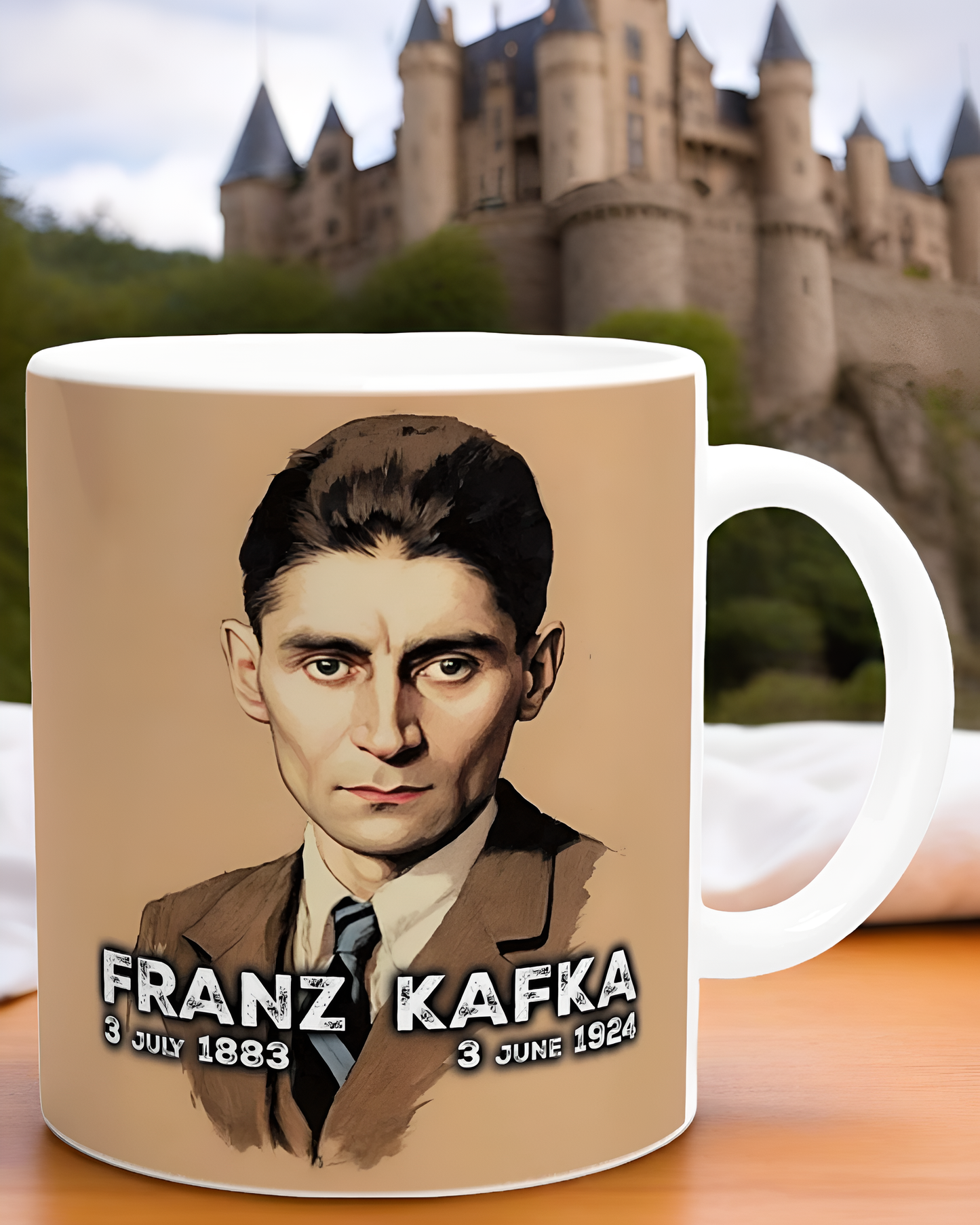 Franz Kafka Illustrated Ceramic Mug