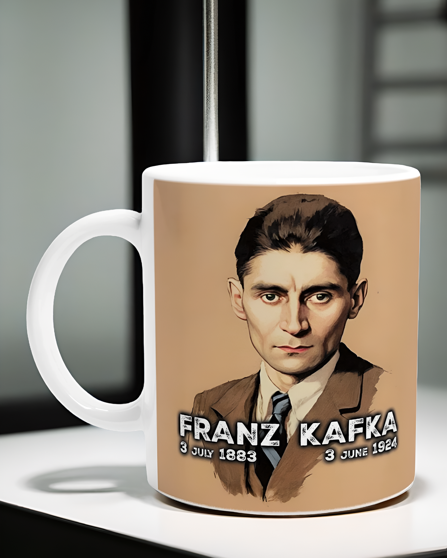 Franz Kafka Illustrated Ceramic Mug