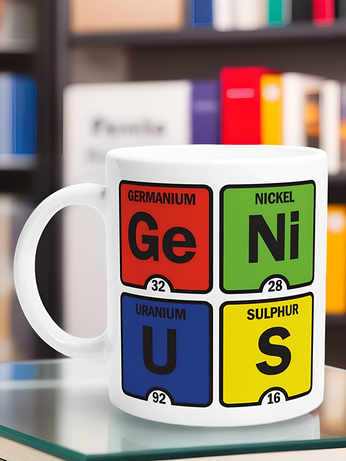 Genius: Funny Periodic Table of Elements Science Coffee Mug