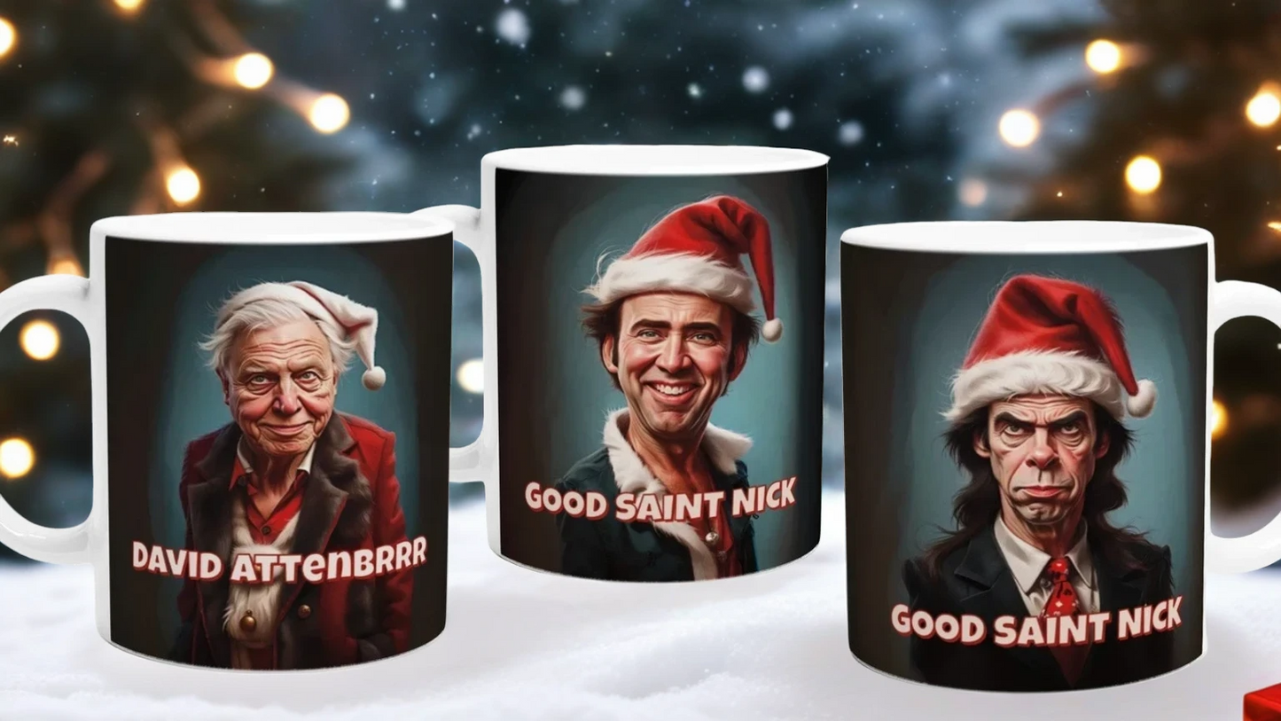 Nicolas Cage Christmas Santa Gift Mug | Good Saint Nick