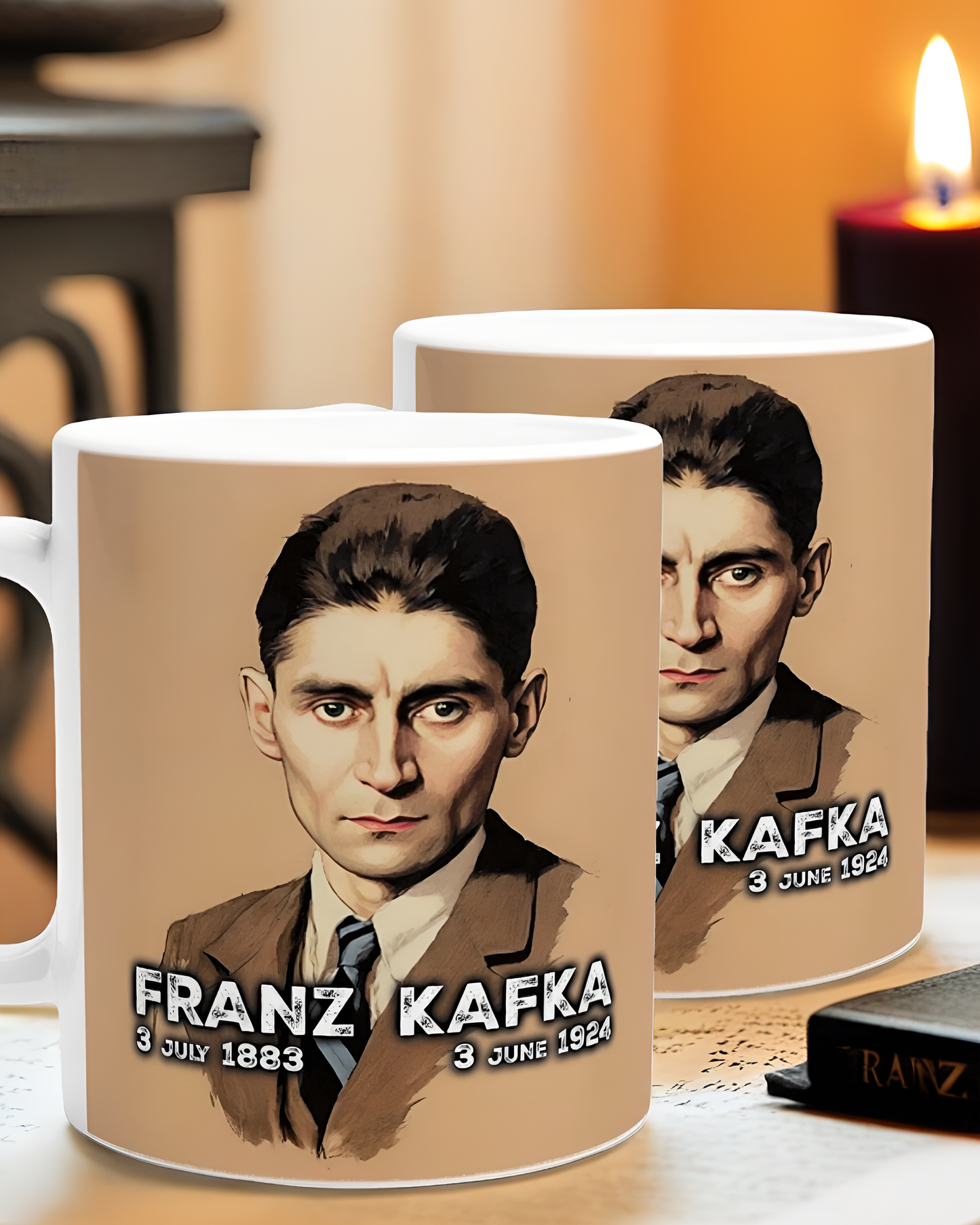 Franz Kafka Illustrated Ceramic Mug